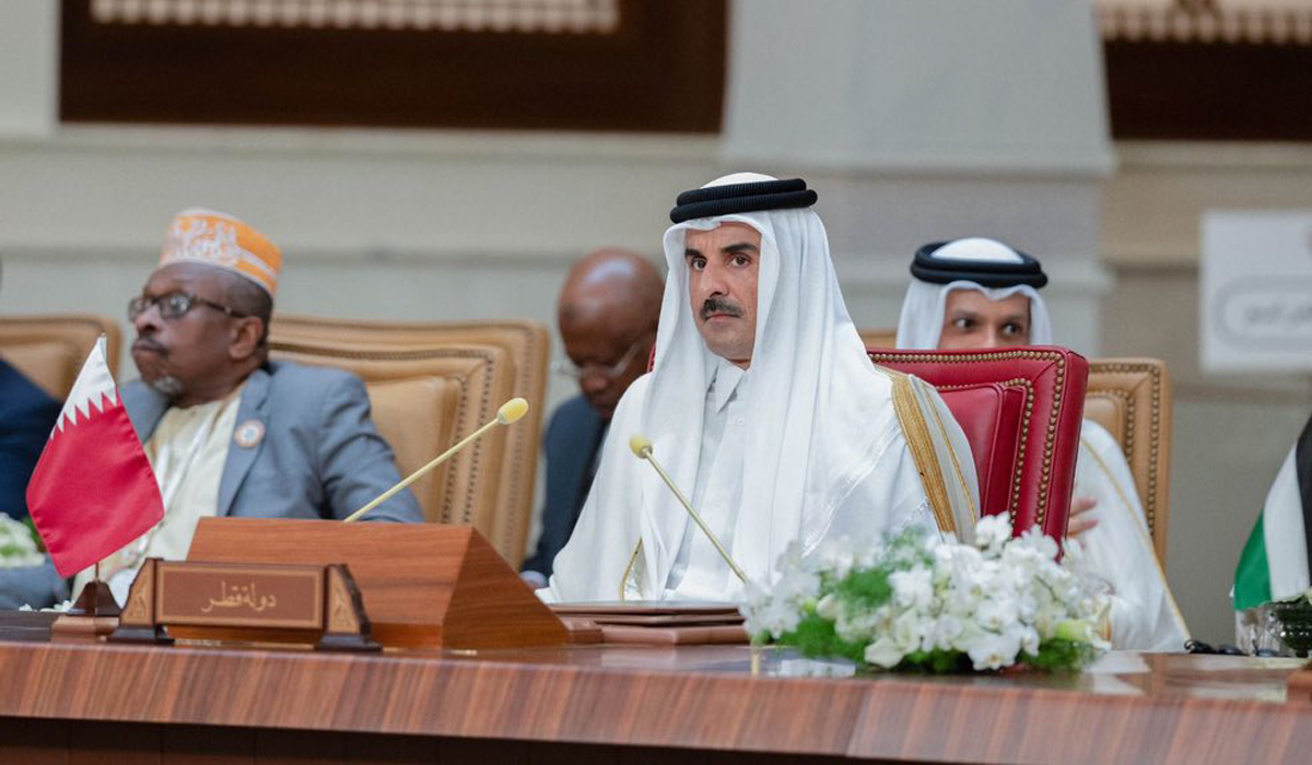 HH the Amir Congratulates Bahrain on Successful Hosting of Arab League Summit